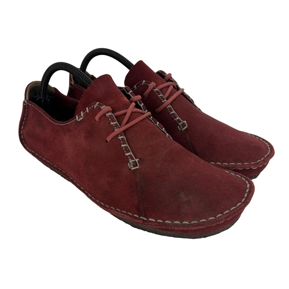 Clarks Originals Shoes Womens Size 10 Fairway Field Suede Moccasin Lace Up
